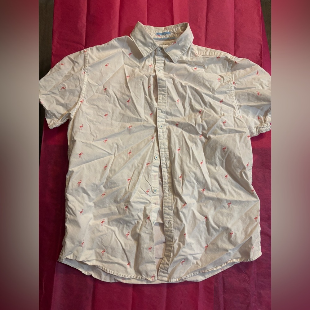 Denim & Flower Cream and Pink Lightweight Casual Shirt